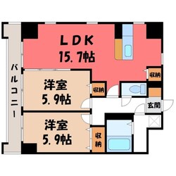 ソレイユ御蔵町の物件間取画像